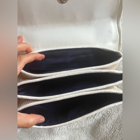 SOLDSOLDSOLDMaryam Nassir Zadeh Lune bag in cream leather and fabric - Picture 9 of 16